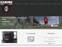 Tablet Screenshot of caninetactical.com